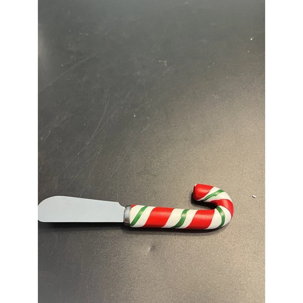 Pier One Candy Cane Dip Bowl Set w Candy Cane Spreader